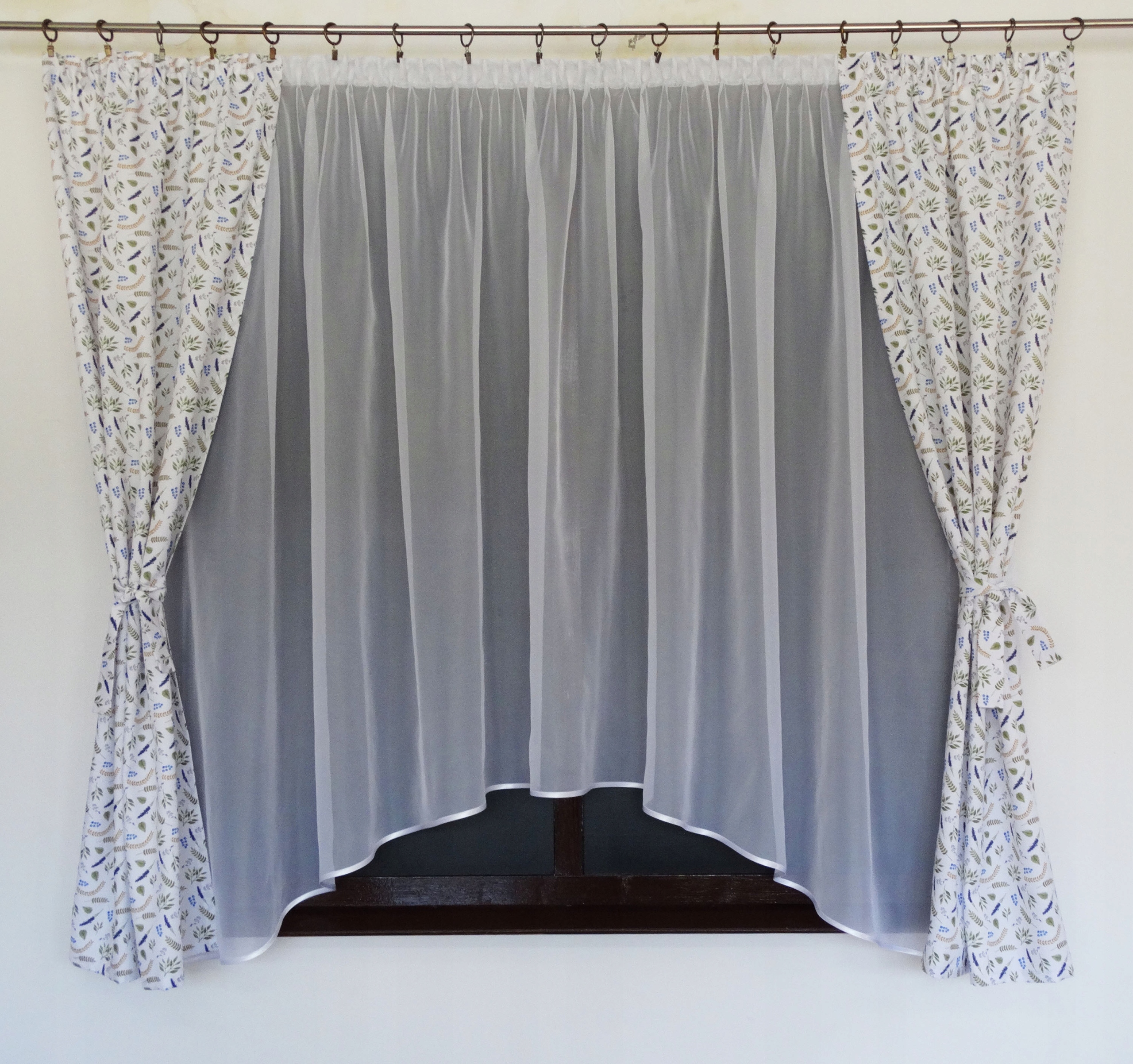 Mg Záclona Voál Záclony Levandule 1 šitá kuchyně