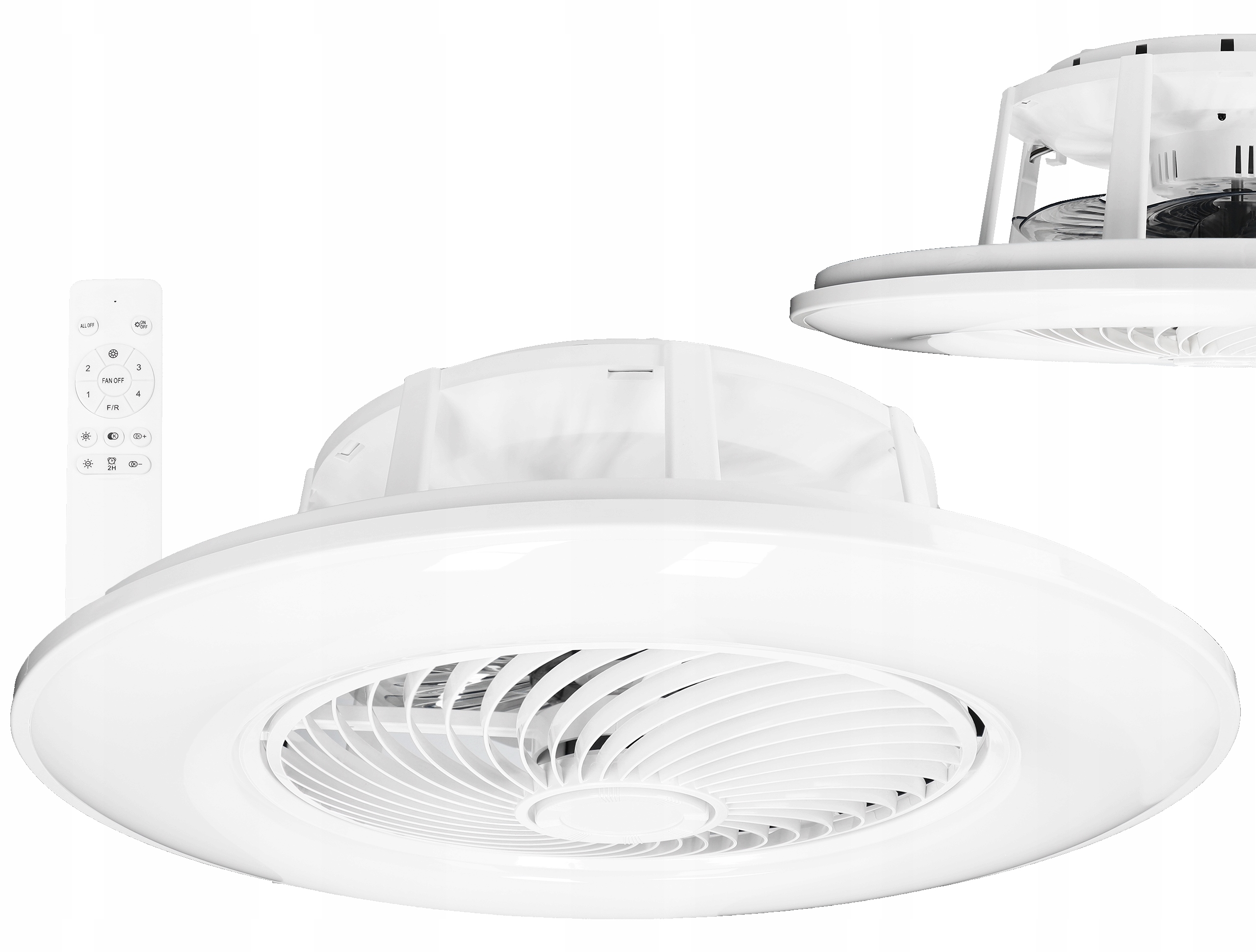Stropný ventilátor Ventilátor Nástenná lampa Plafond Veľký Diaľkový Ovládač 56 cm