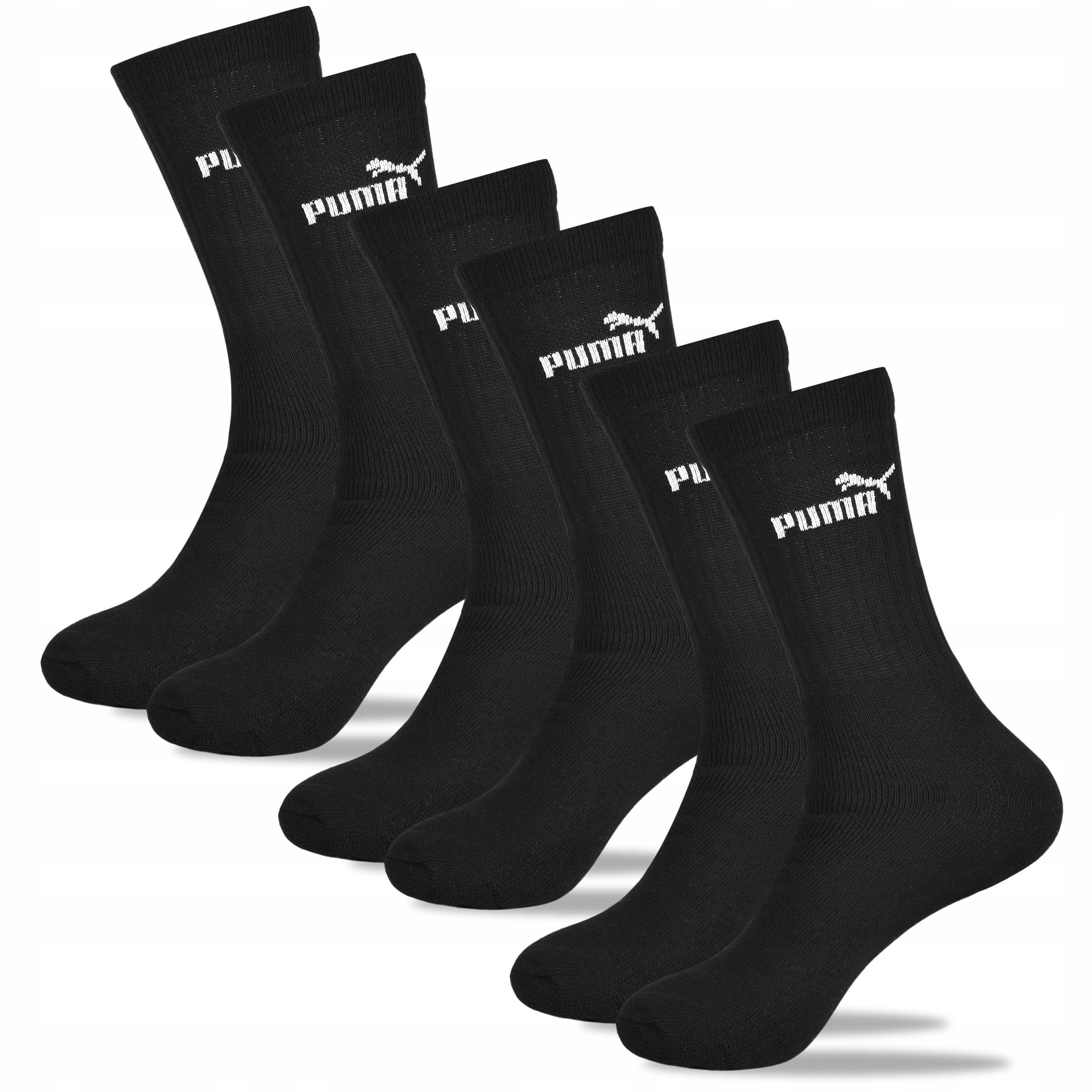 PUMA Skarpety Długie Tenisowe Basic Bawełniane 6 par SK606 Rozmiar 43-46 Marka Puma