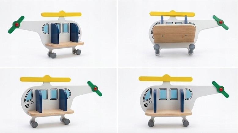 Półka Na Książki Książeczki Regał Drewniany Wisząca Dla Dzieci Helikopter