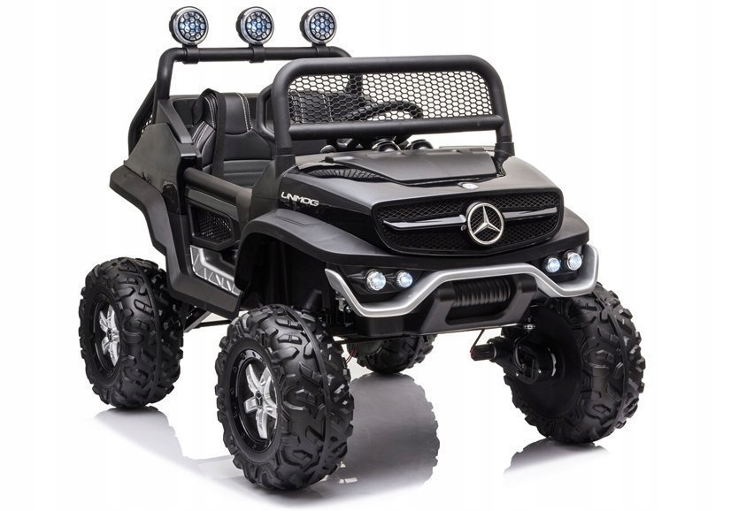 Auto akumulatorowe Mercedes Unimog S 4x45W 12V 7Ah czarne dla dzieci