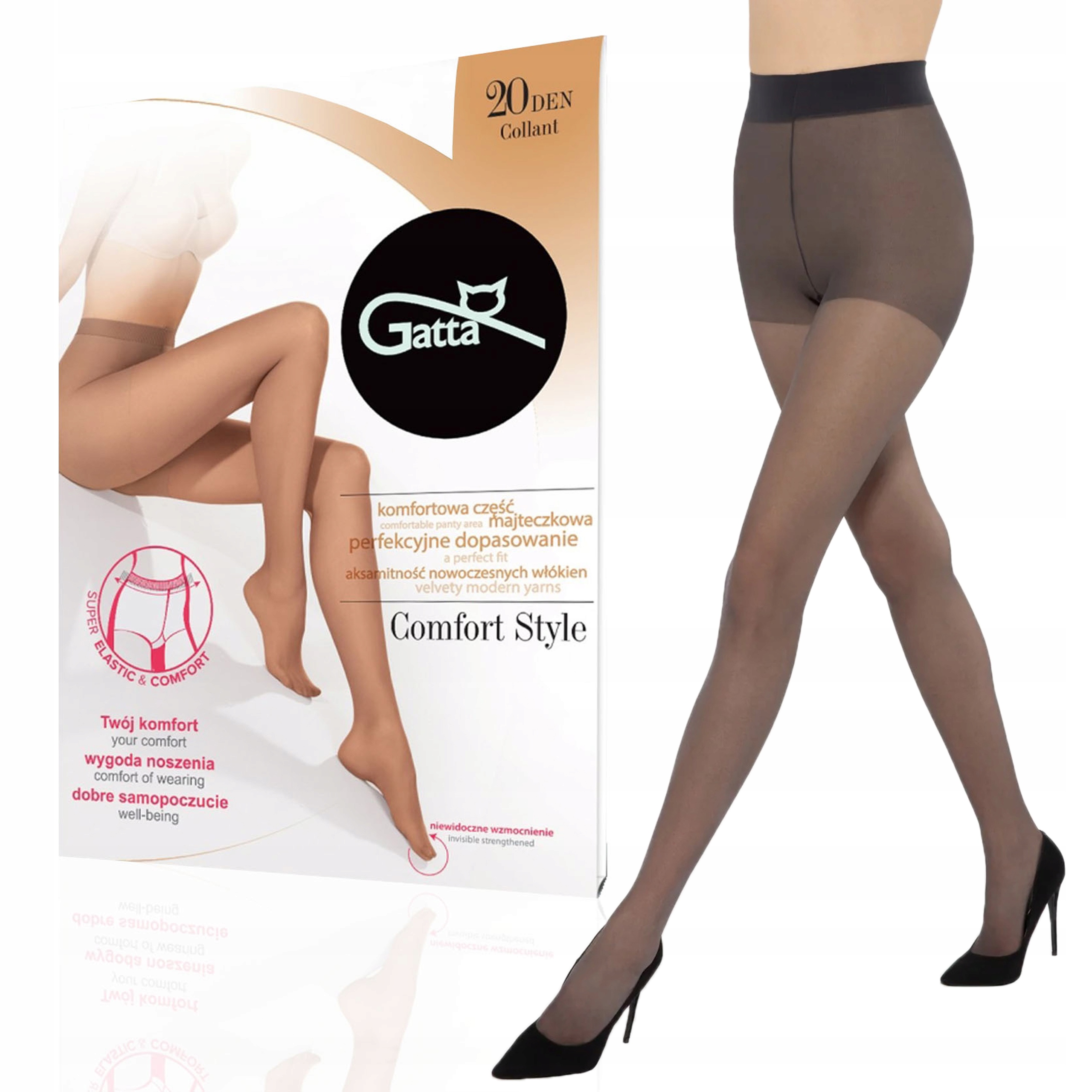 

Gatta rajstopy Comfort Style, 20 den, fumo, 5-XL