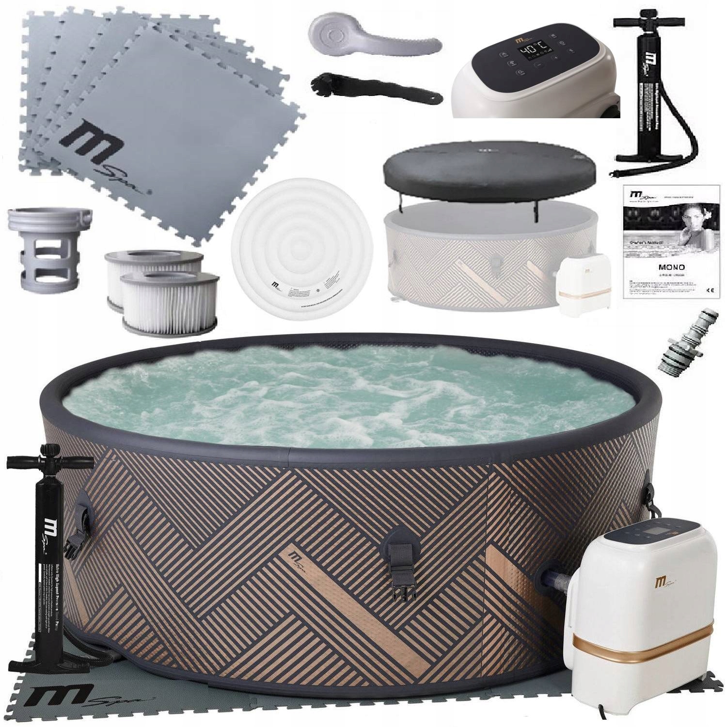 

Dmuchane Jacuzzi Mspa Basen Ogrodowy 6 os. O3 Ozon