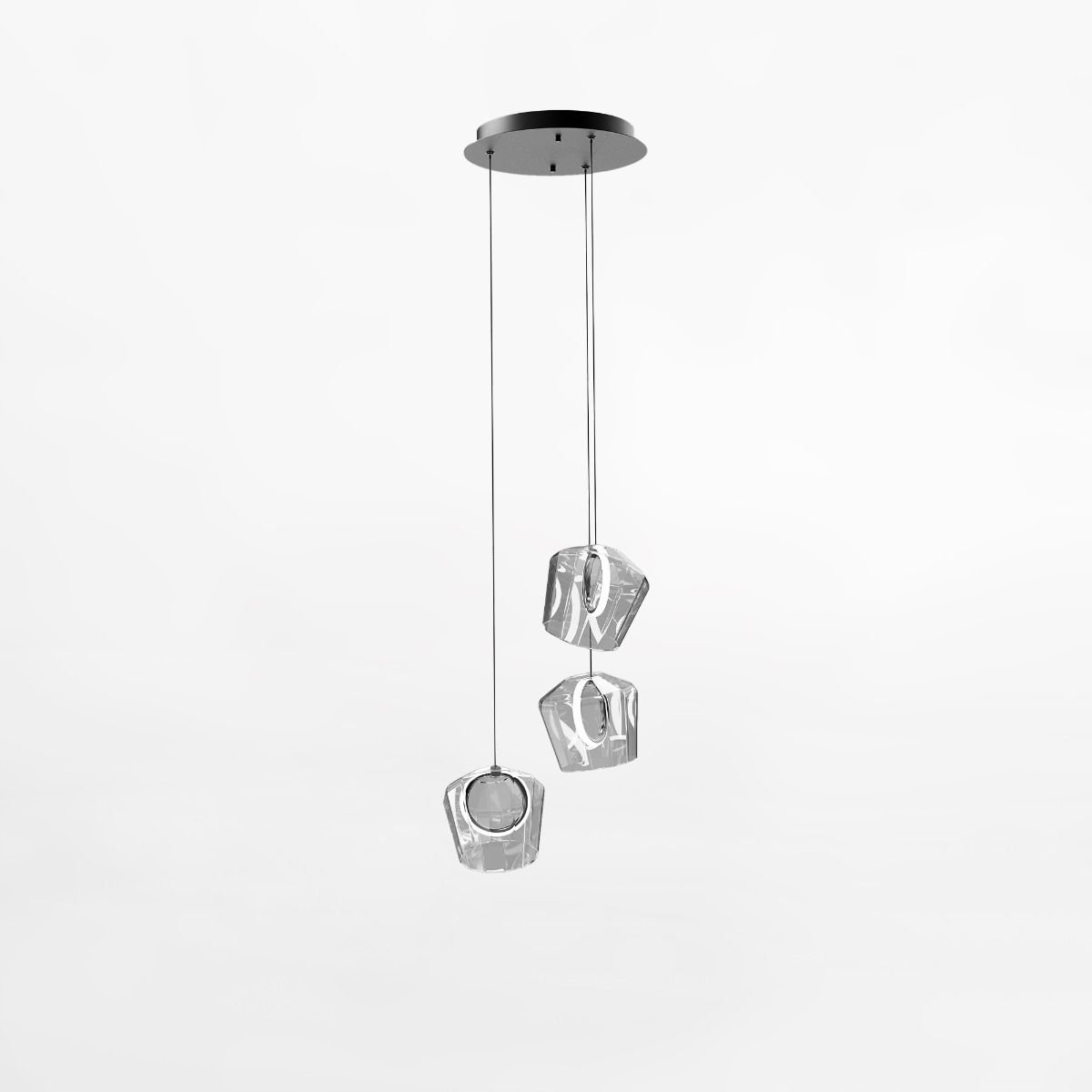 Závesná lampa Závesný luster Čierna Led 3xE27 Regulácia výšky Zuma Line