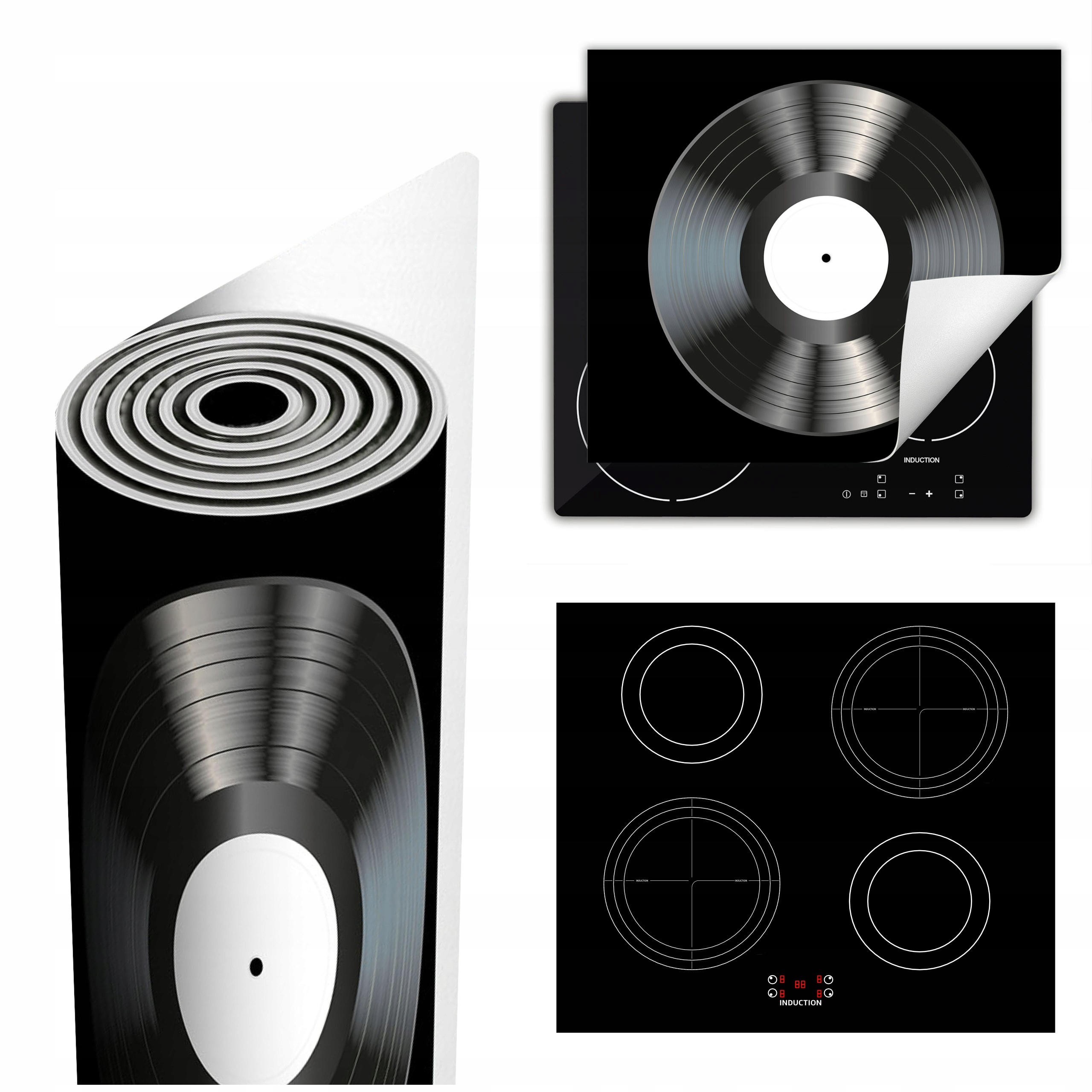 Ochranná Podložka Na Sporák Má Více Místa 60x52 černá vinyl
