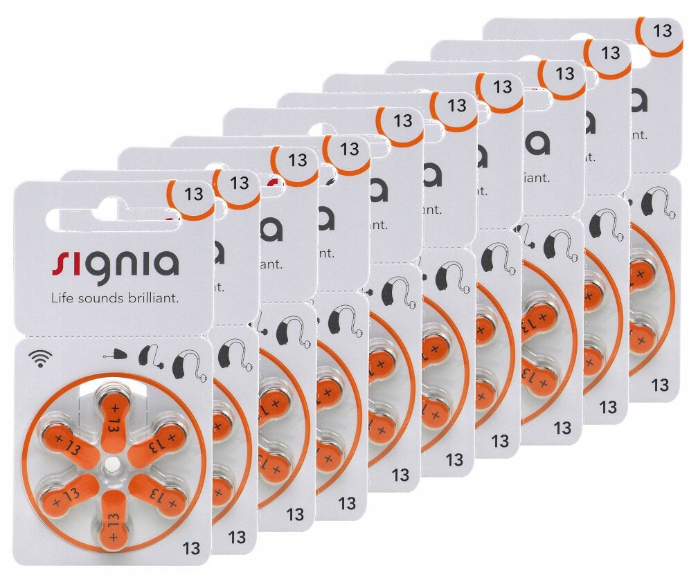 120 x baterie 13 Signia PR13 PR48 Hg 0% do aparat słuchowy Made in Germany