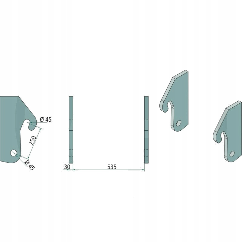 Zestaw elementów do JCB Schnellwechsler, ST52, 2 części