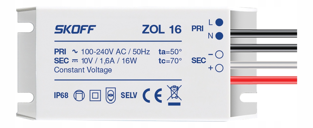 

Zasilacz Led Skoff ZOL16 10V 16W hermetyczny
