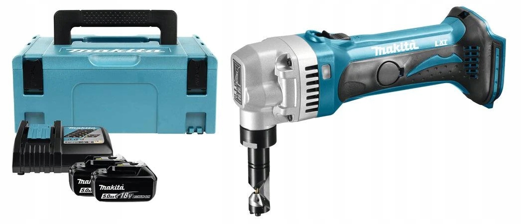 Makita DJN161RTJ nożyce skokowe do blachy trapezowej 1,6mm Zestaw 2x5ah 18V