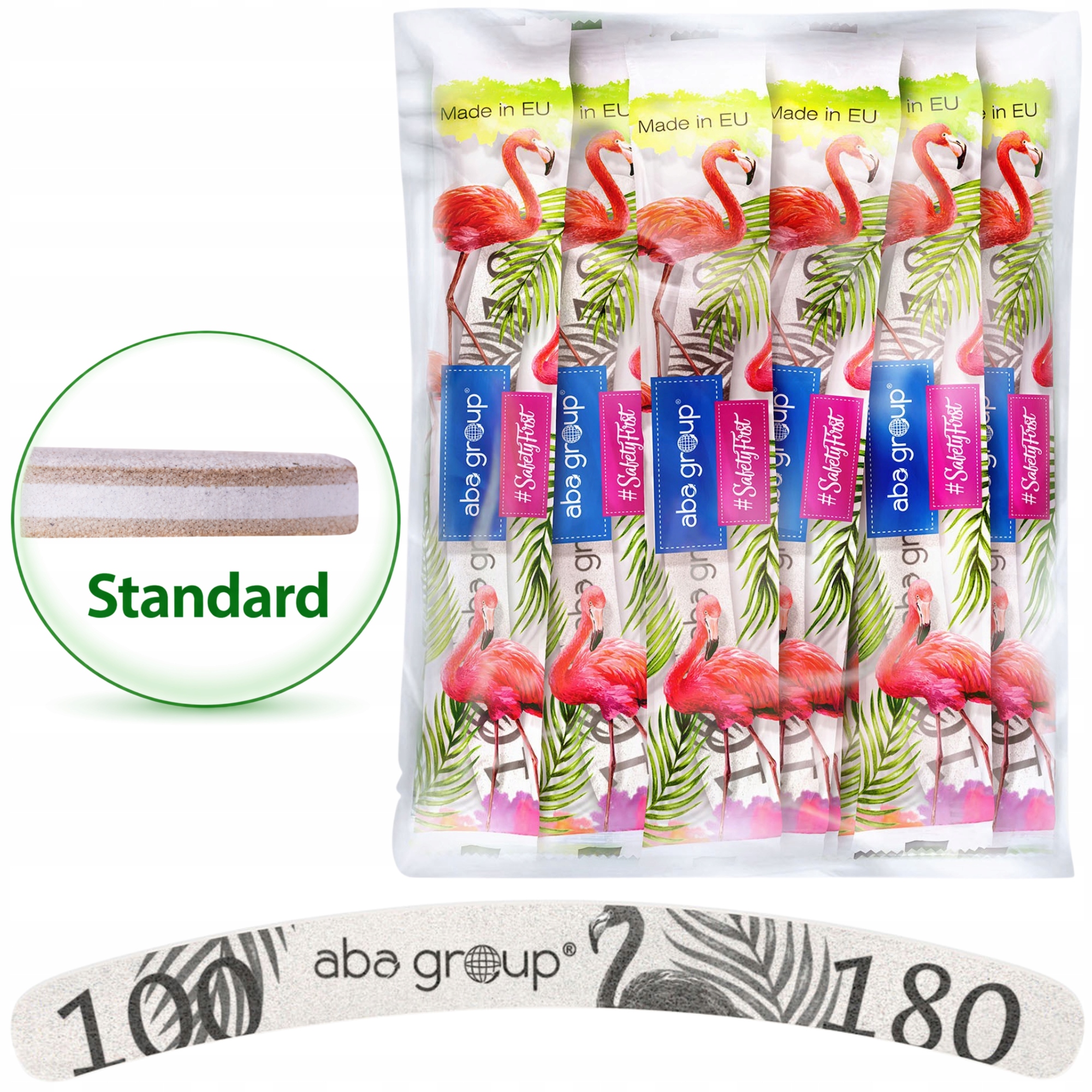 Aba pilník na nehty Bezpečný balíček Banan 100/180 Standard 100 kusů