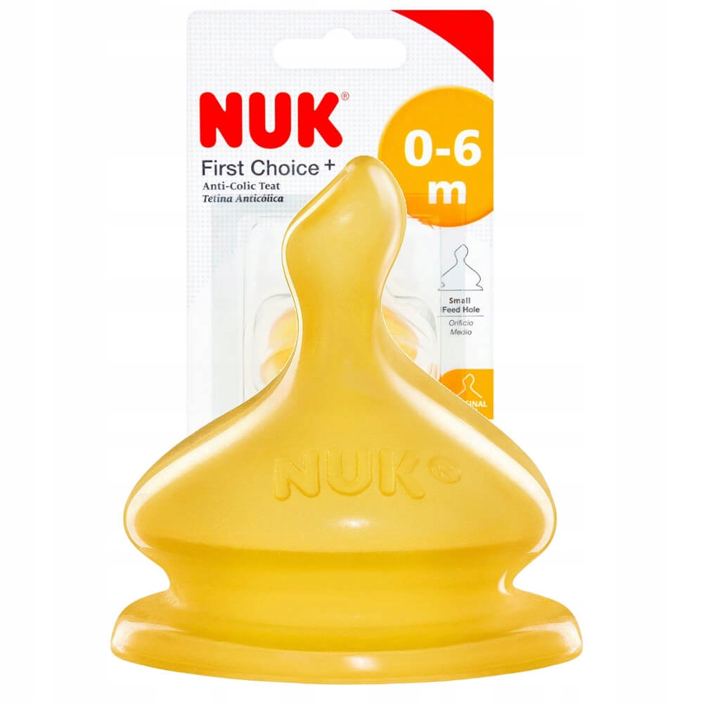 NUK FC+ SMOCZEK DO BUTELKI LATEKSOWY DO MLEKA 0m+