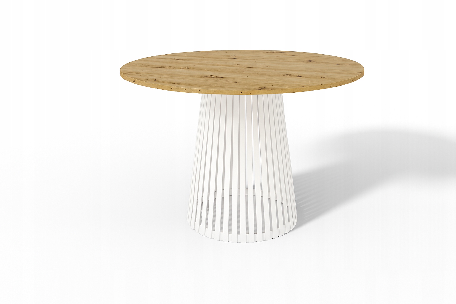 Moderní stůl do obývacího pokoje, kulatý jídelní stůl, stůl Dub Artisan 110 cm