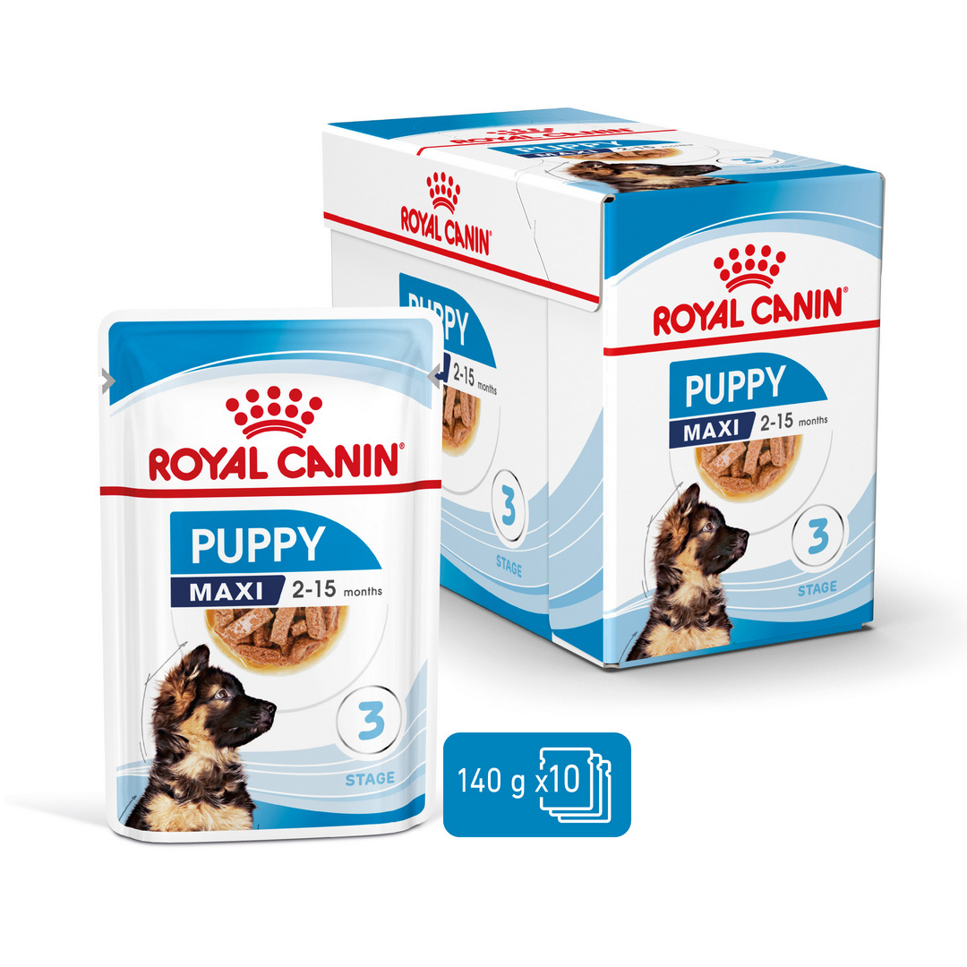Royal Canin Maxi Puppy 10x140g Krmivo Vlhké v omáčce pro štěňata velkých plemen