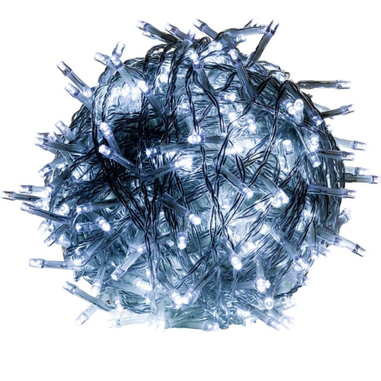 Voltronic Vánoční řetěz 60 m, 600 Led, studeně bílý