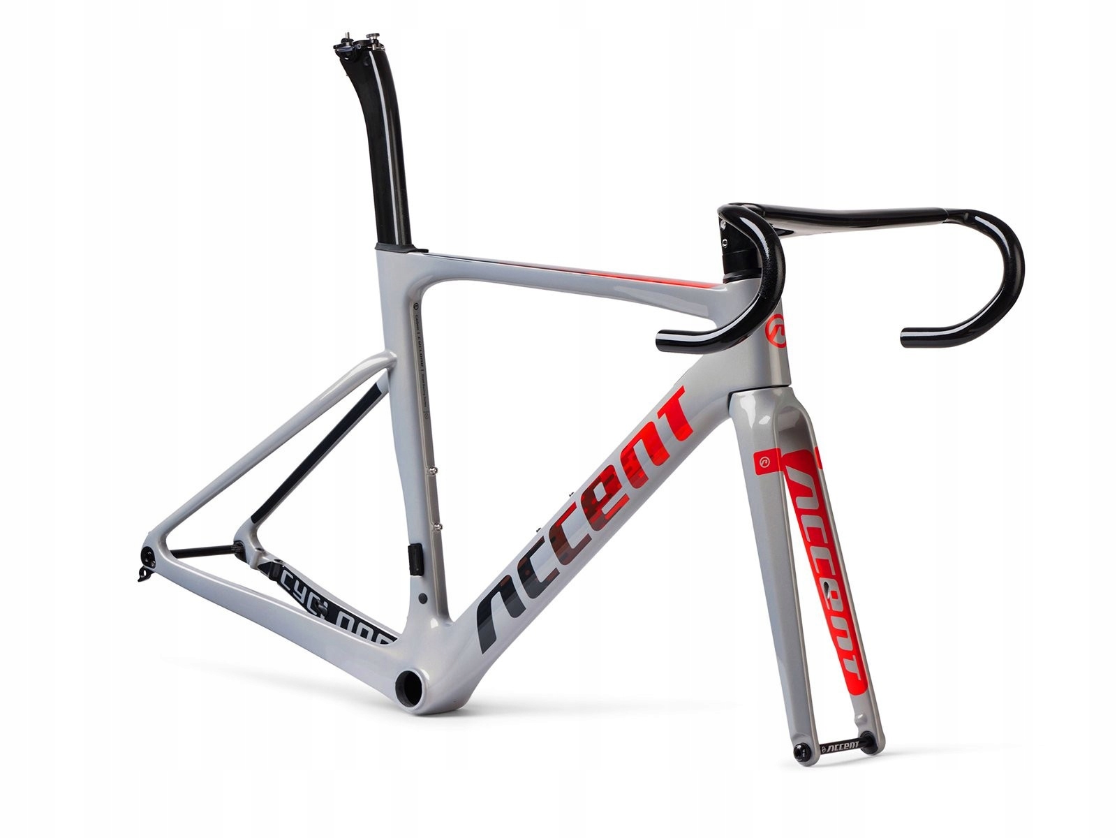 Rám Cyclone Carbon Disc (vidlička, volant, kormidla, držák) šedá XL