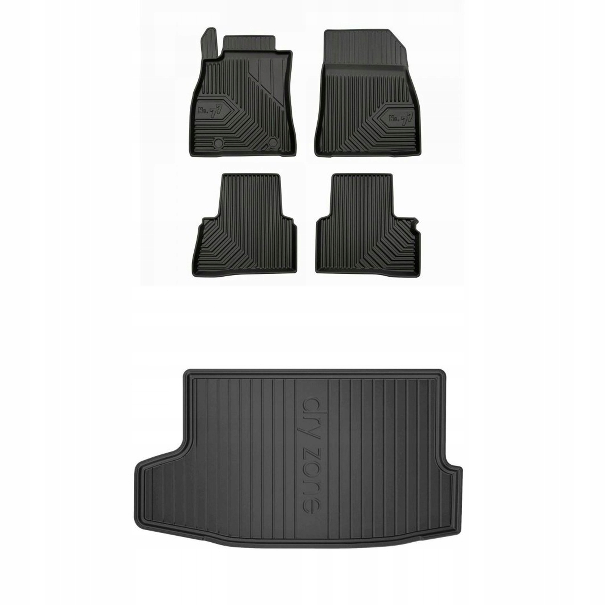 Gumová sada kobercov a rohože Nissan Juke I 2014-2019 po facelifte, horná časť