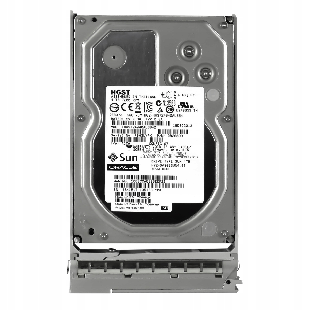 Sun 7066824 4TB 7.2K SAS-2 3.5" Hdd 4TB 7200 ot./min SAS-2 3,5" H7240AS60SUN4.0T