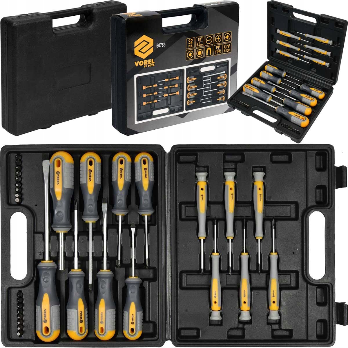 

Wkrętaki Płaskie Krzyżakowe Ph Pz Bity zestaw 32el