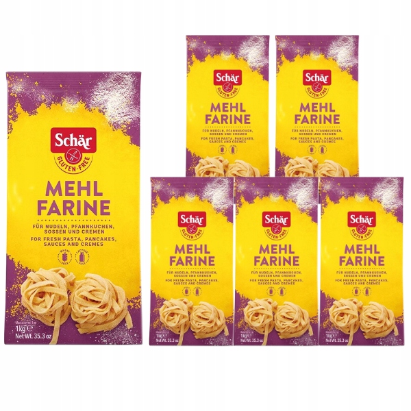 5x Mehl Farine – bezlepková univerzální mouka 1 kg Schär
