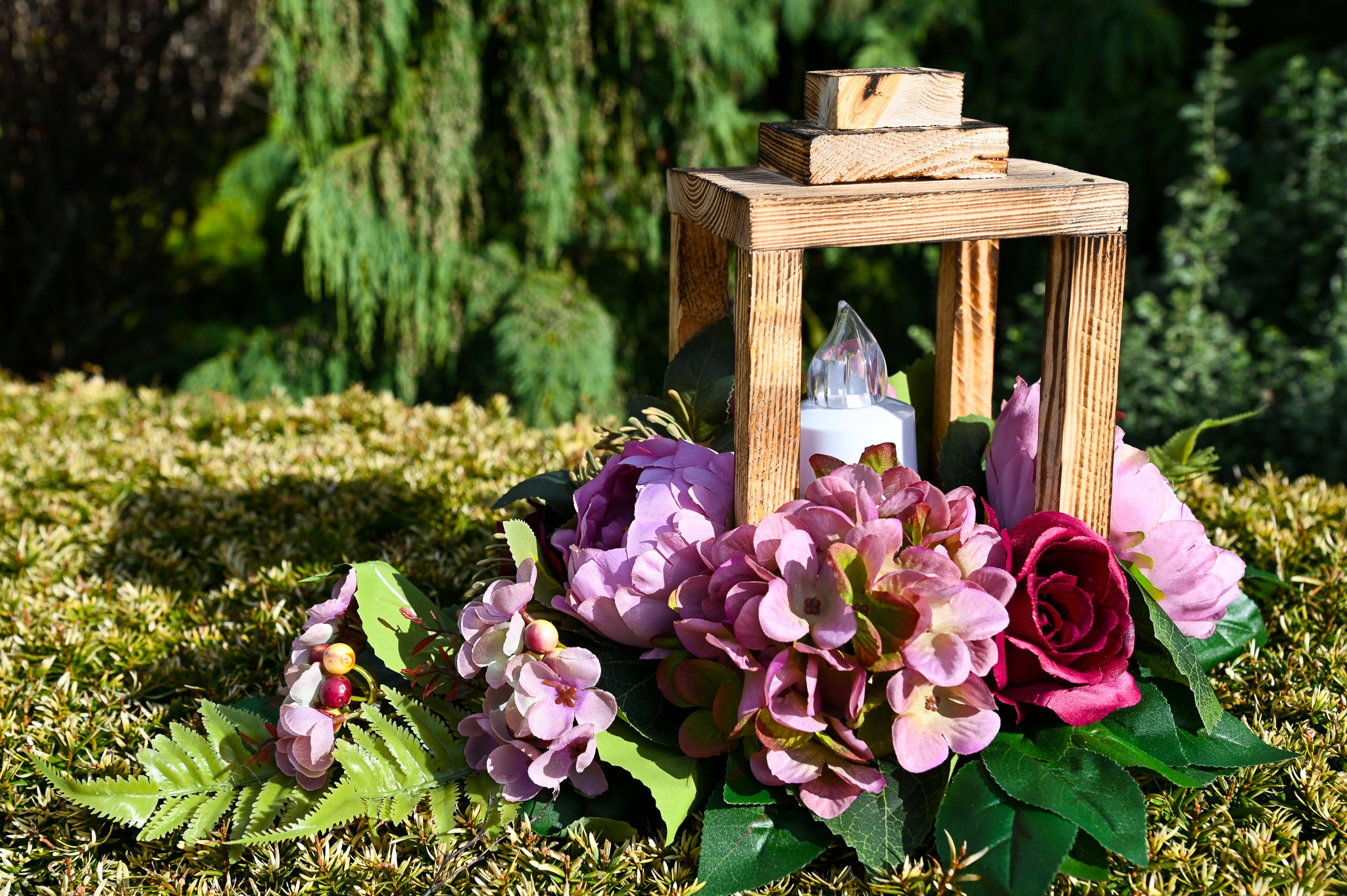 Lampion drewniany opalany mały Marka Gomer