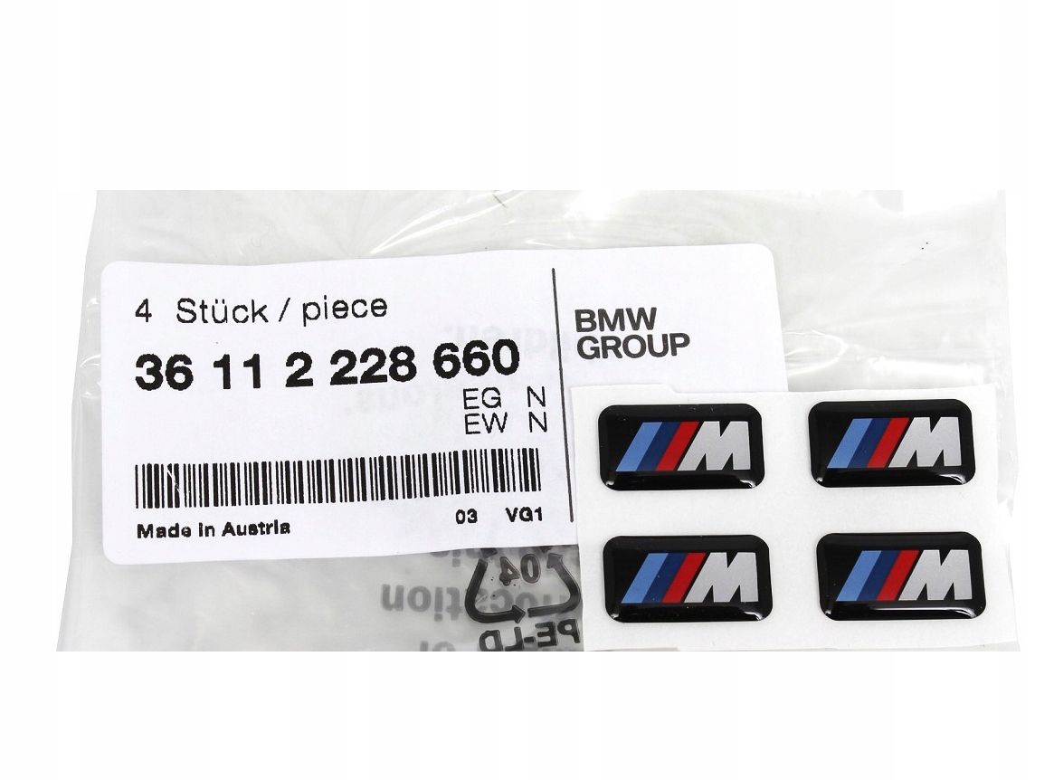 4 x BMW LOGO PLAKIETKA EMBLEMAT NA FELGI M POWER
