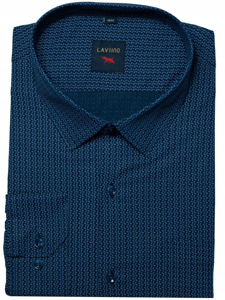 Velká pánská košile v modré barvě s jemným vzorem Big Size 52/53-8XL