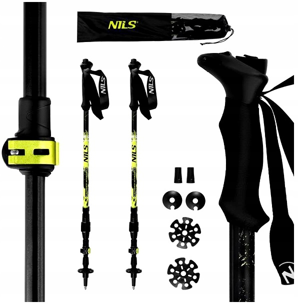 Expediční hole Nils hliníkové, automatické, 3 sekce, 70 – 135 cm, venkovní