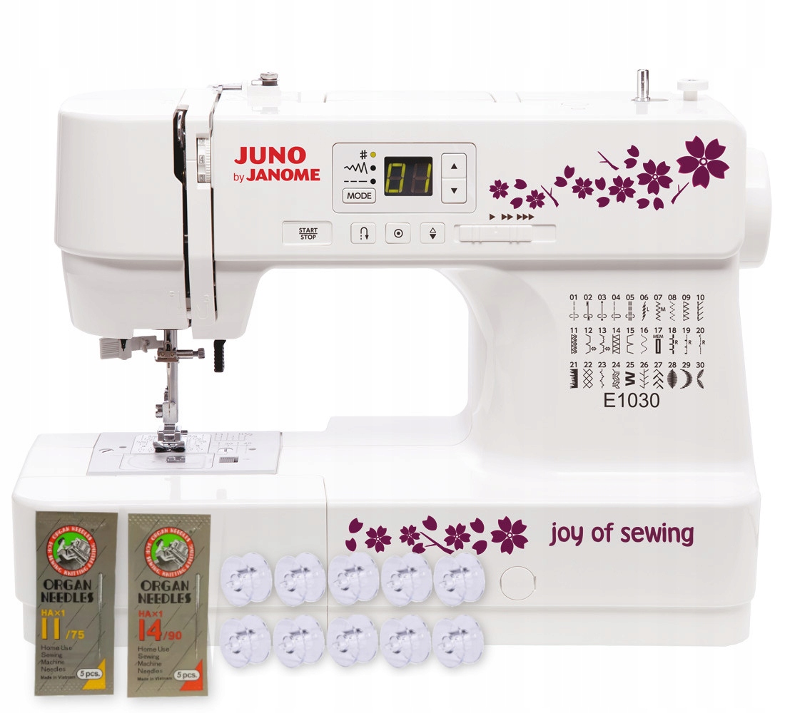 Komputerowa maszyna do szycia Janome Juno E1030 automatyczne funkcje+GRATIS