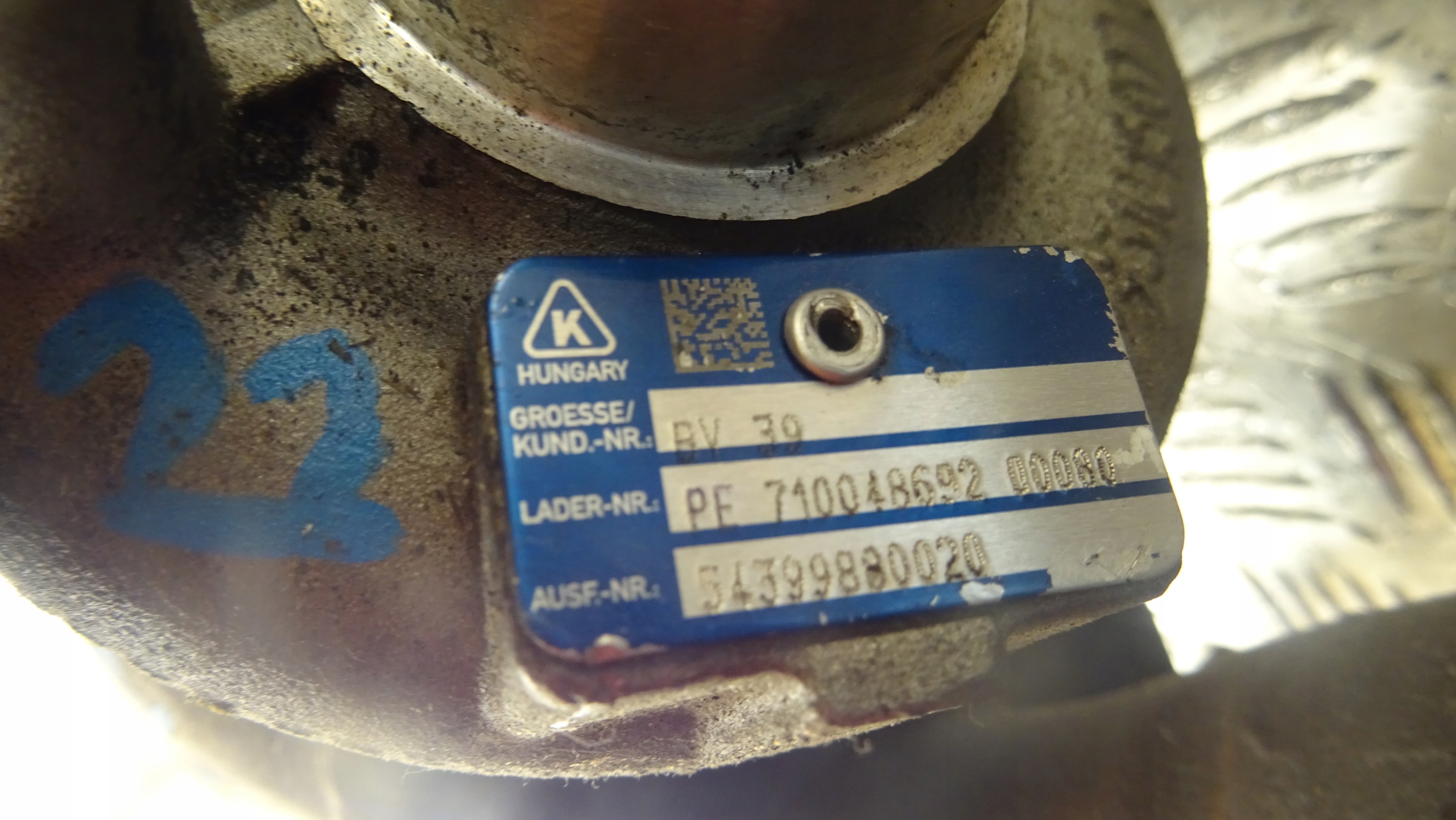 VW T5 turbo BV39A 54399880020 nr22