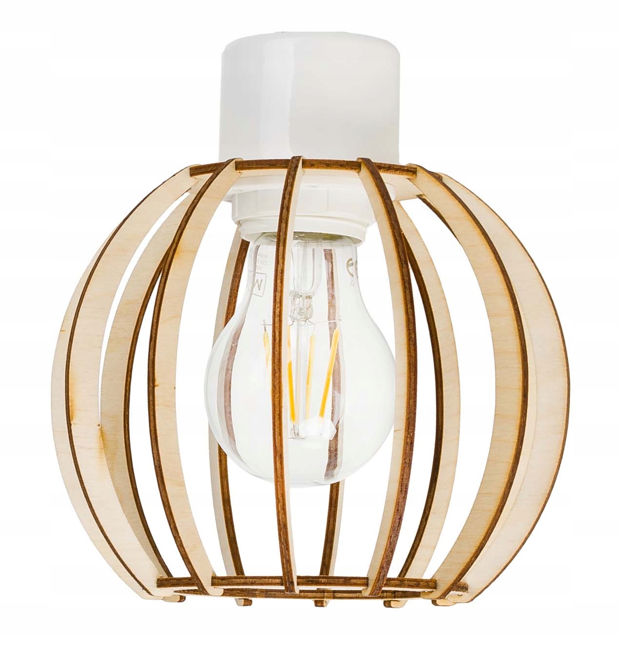 LAMPA WISZĄCA SUFITOWA ŻYRANDOL DREWNIANA REGULOWANA 3 RUCHOME KLOSZE Długość/wysokość 26 cm