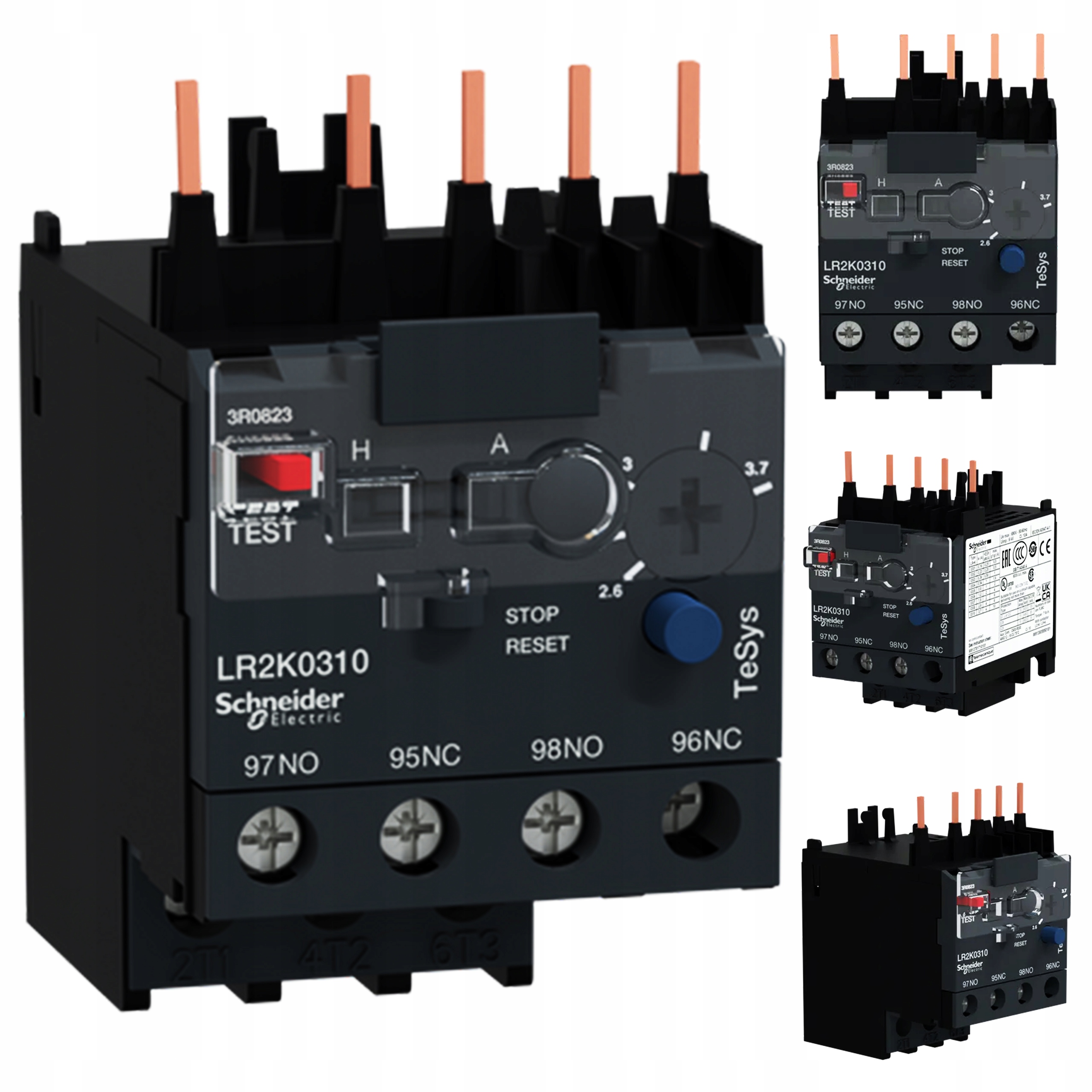 Tepelné přetížení relé TeSys K 2,6-3,7A kl.10 LR2K0310