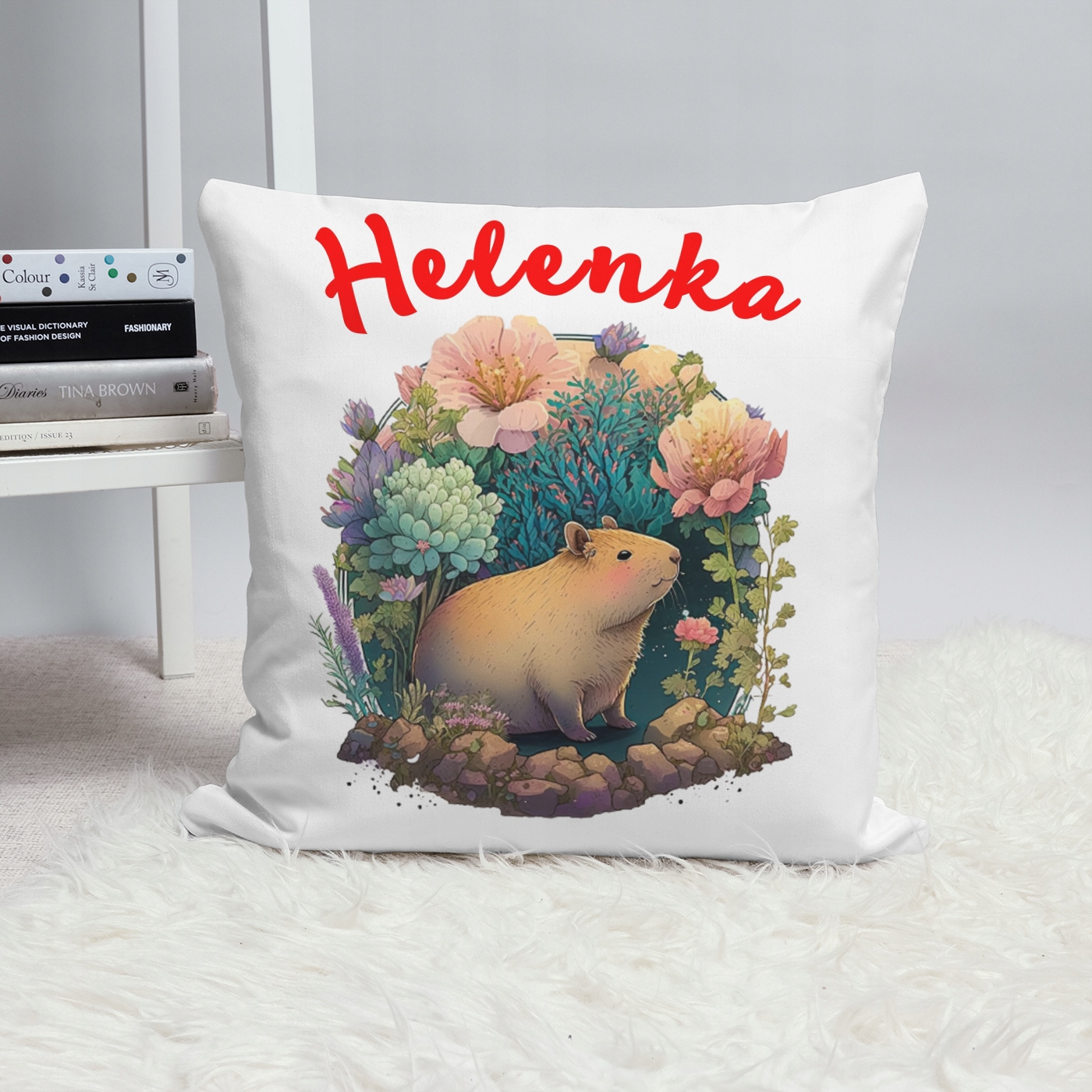 ZESTAW KUBEK PODUSZKA Z KAPIBARĄ I IMIENIEM Marka MS