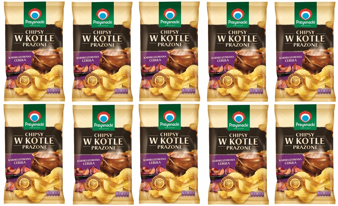 Levně 10 x 125 g Przysnacki Chipsy pražená cibule Karton