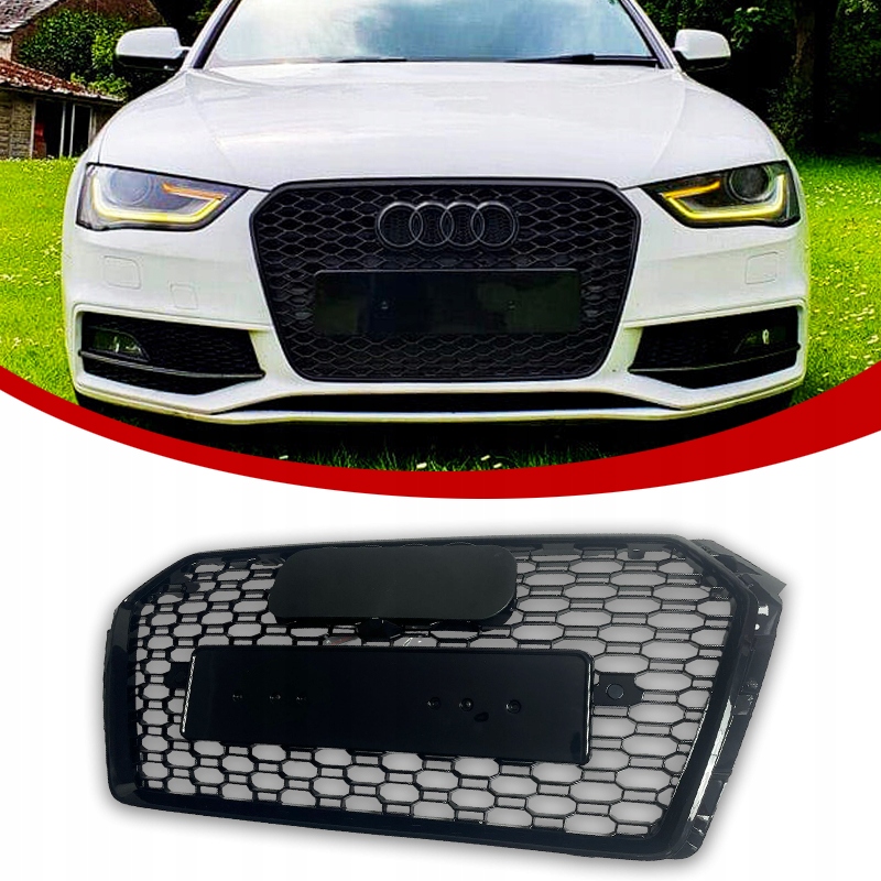 Audi A5 8T Lift Grill Atrapa Chladiče Medová Plástev 13-16 Černý Lesk