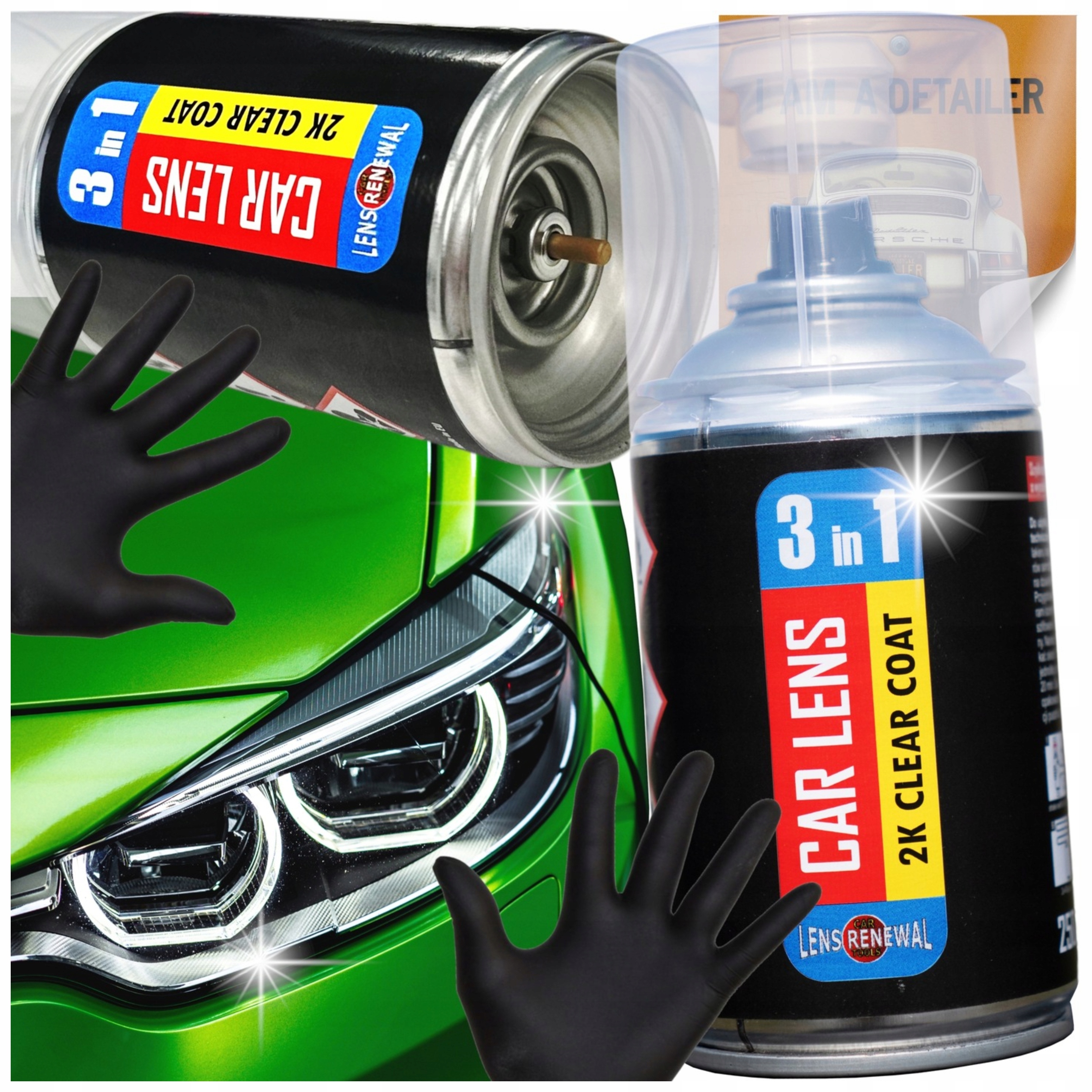 2K прозрачное покрытие для ремонта фар автомобиля