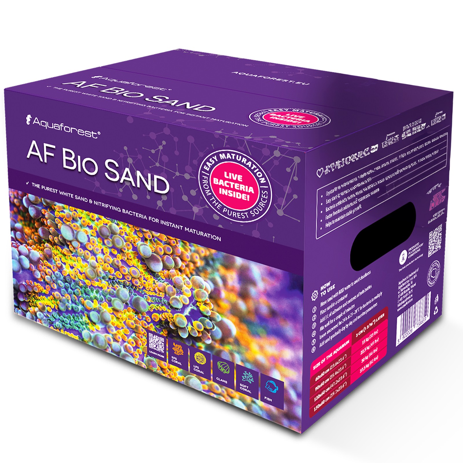 Naturalny Piasek Do Akwarium Morskiego Aquaforest Bio Sand 1mm-2mm 10kg