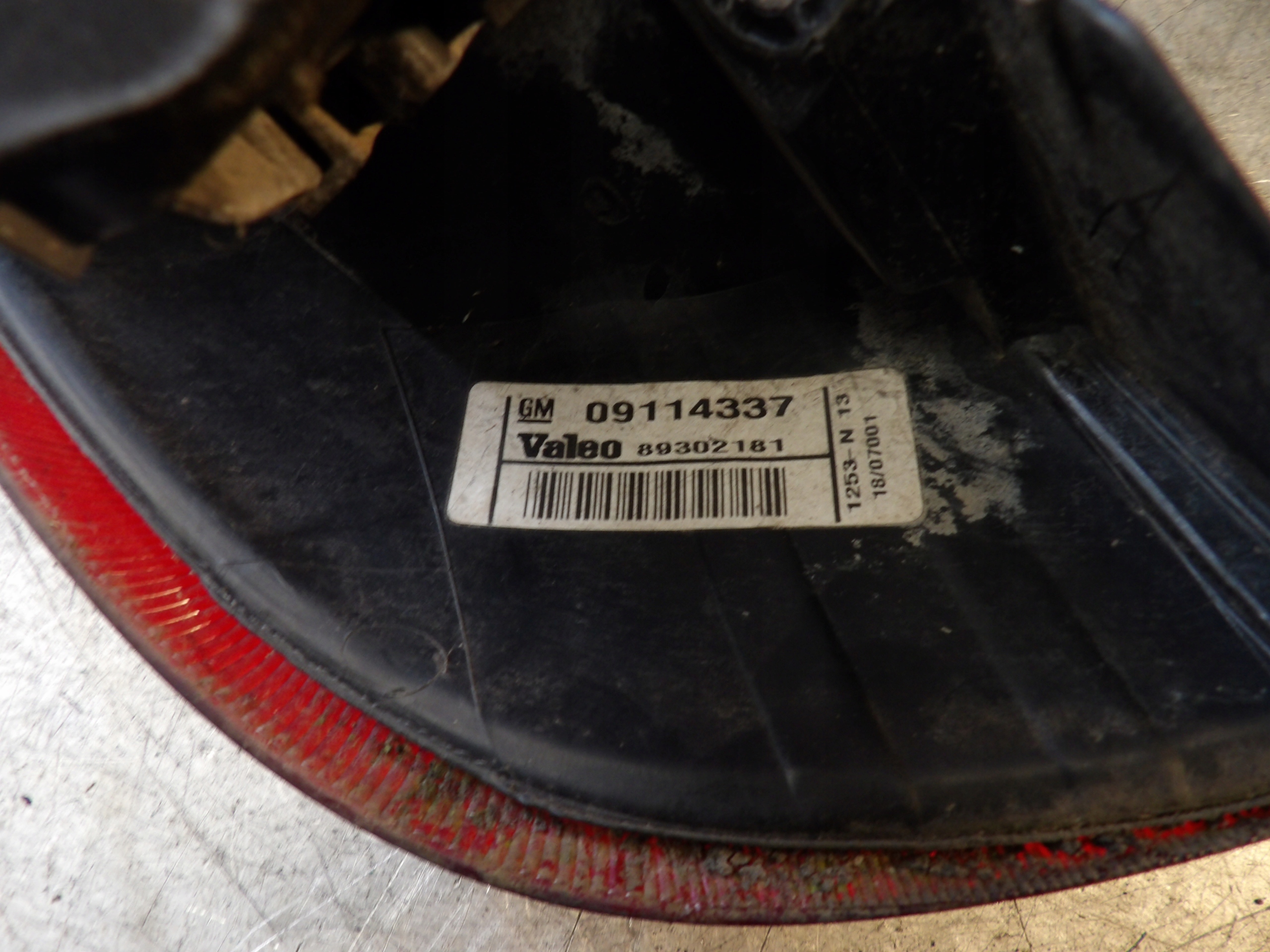 Opel Corsa C light rear right 09114337 89302181