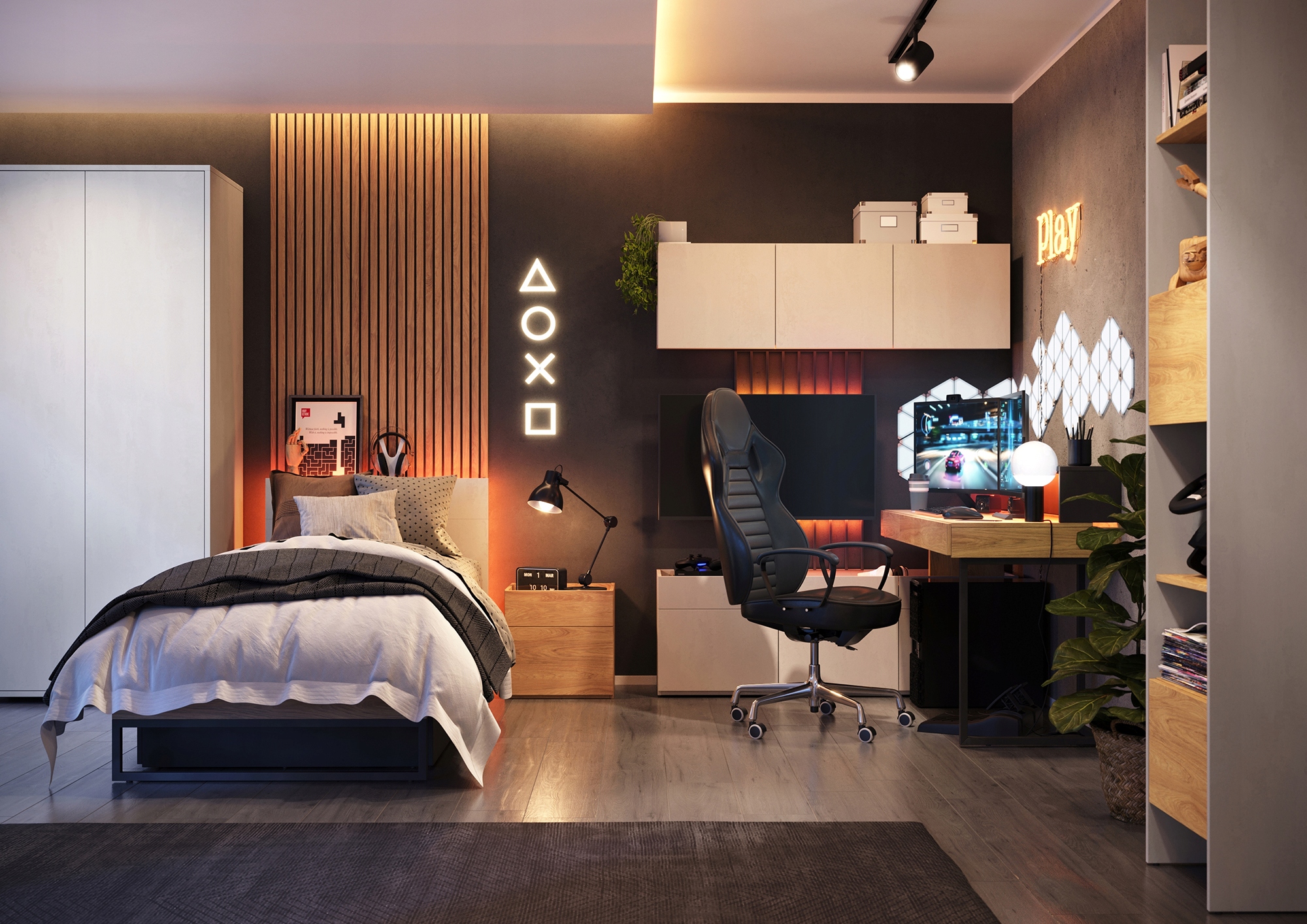 Regał TF-03 27 cm NOWOCZESNY system TEEN FLEX Głębokość mebla 40 cm