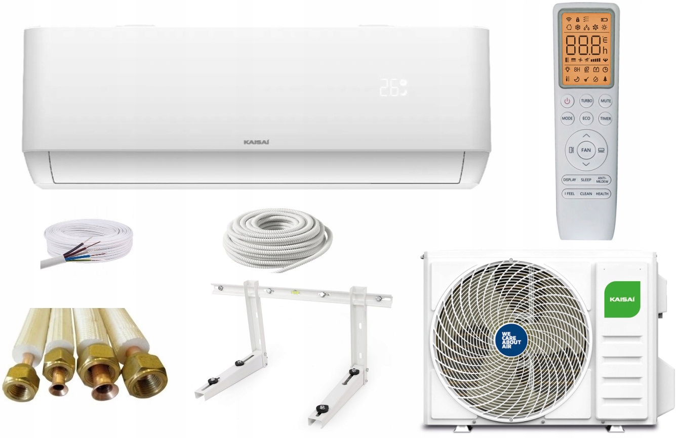 Klimatyzator Klimatyzacja Kaisai Pro Heat+ WiFi 3,5kW Montaż Zestaw Grzanie