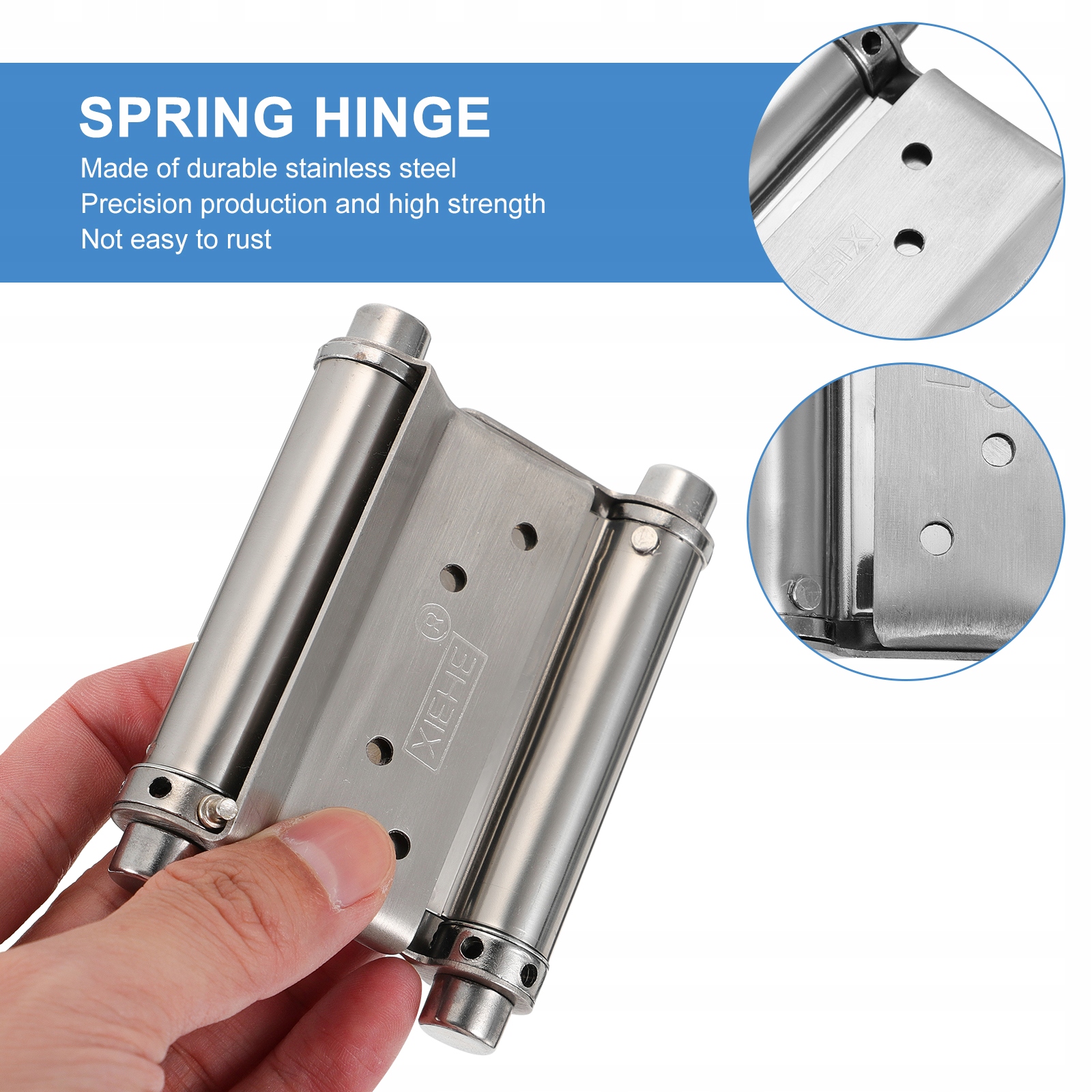 ZAWIASY RESOROWE ZE STALI NIERDZEWNEJ DO SZAFEK PODWÓJNE DZIAŁANIE Długość prowadnicy 1.05 m