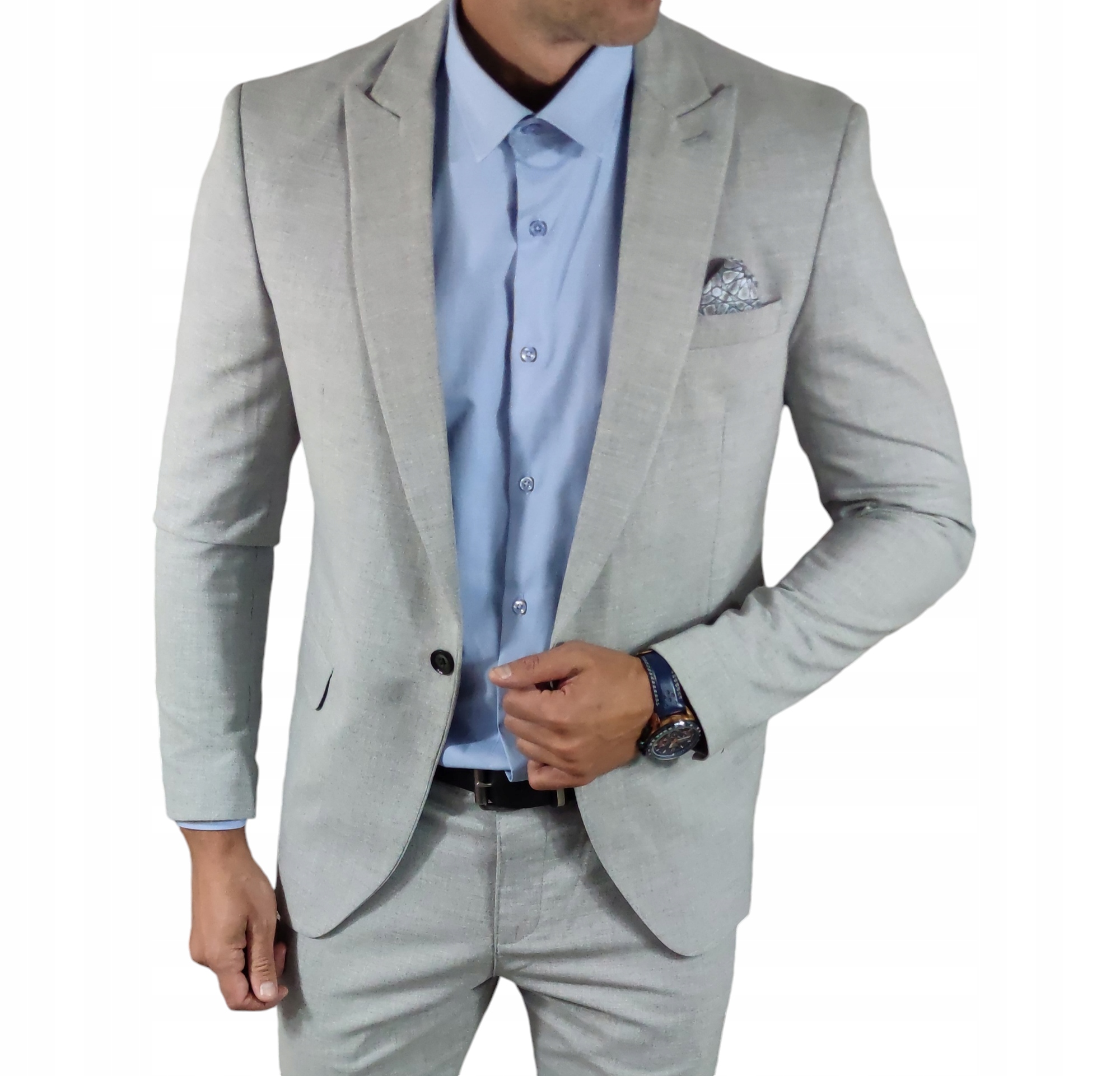 Sako vypasované hladké sako šedé barvy popelavé DJM05 60