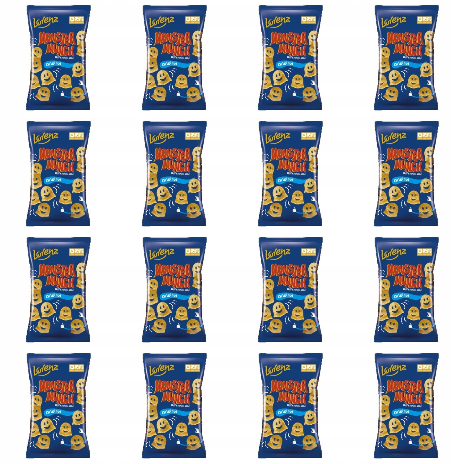 16x 100g Monster Munch chrupki original Karton