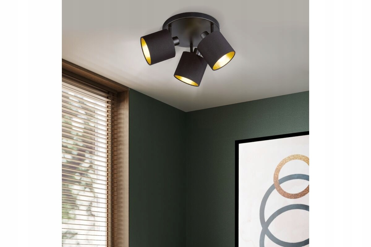 Spot Arezzo 3 E14 černá/zlatá