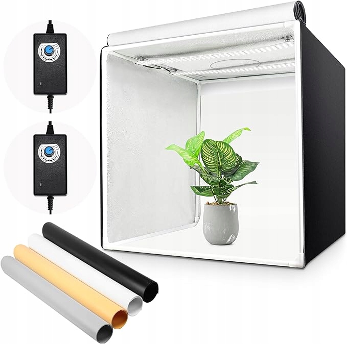Namiot Bezcieniowy 60x60 LED CRI95+ Przenośne Studio Fotografii Produktowej