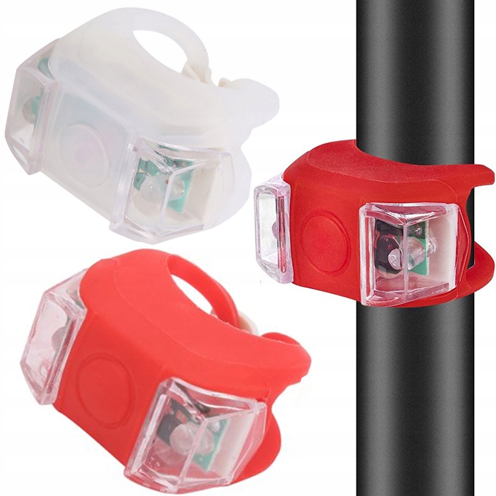 OŚWIETLENIE ROWEROWE LAMPKI 2 LED PRZÓD ROWER 2SZT KOMPLET