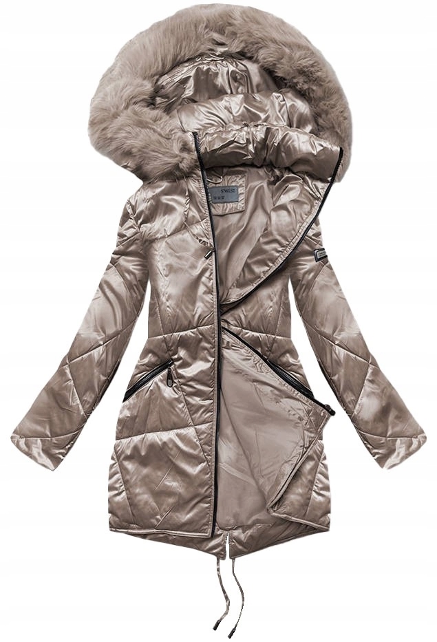 Dámská Podzimní Bunda B8091 Béžová 48