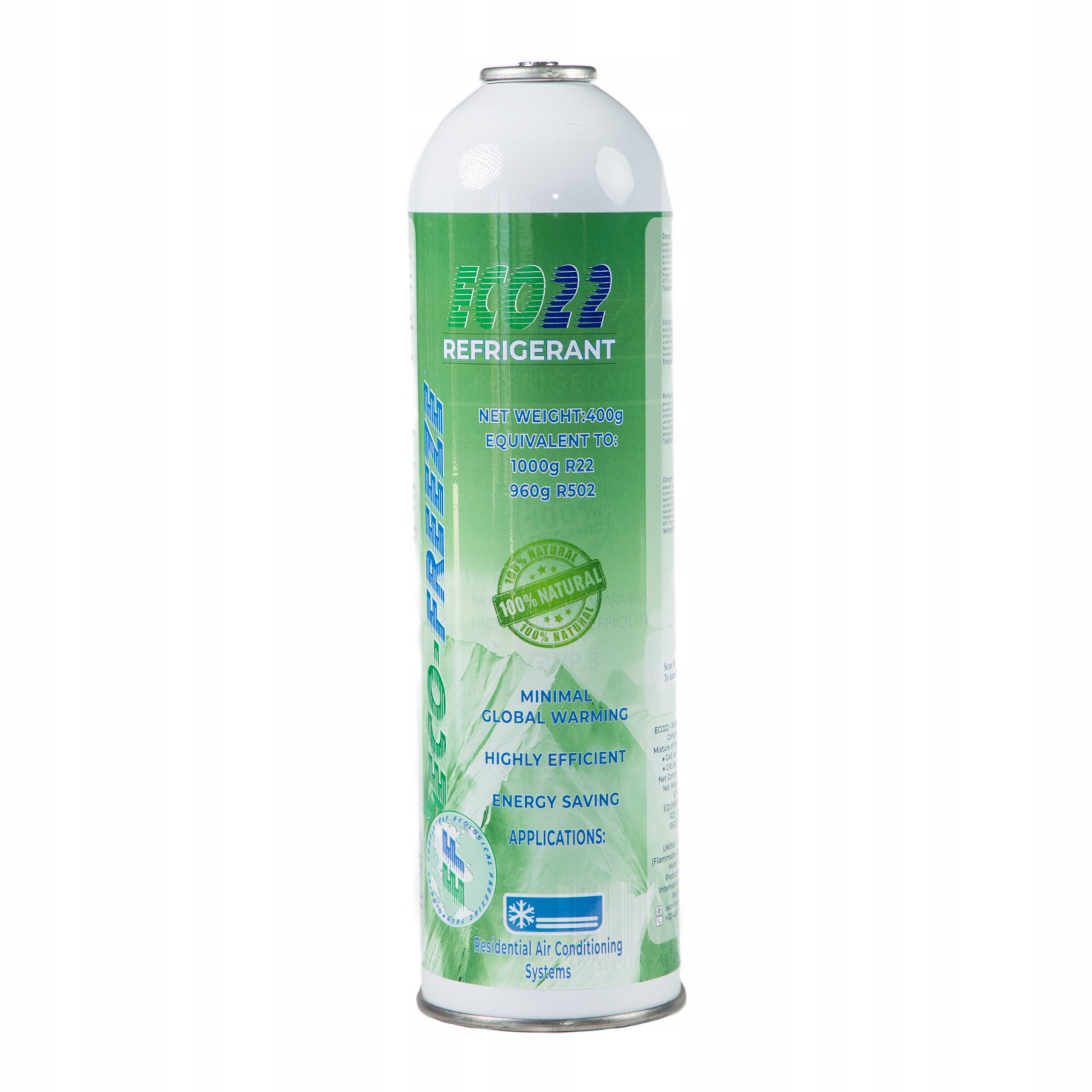ECO-22 Přírodní chladivo 1000ml-400g Náhrada za R22/R502 Eco Freeze