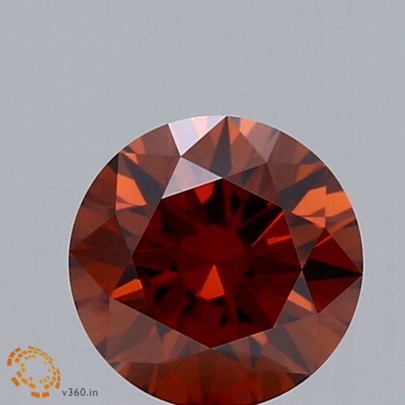 Diament laboratoryjny kolorowy 1.03ct ROUND Fancy Deep Orange VS1 (IGI)