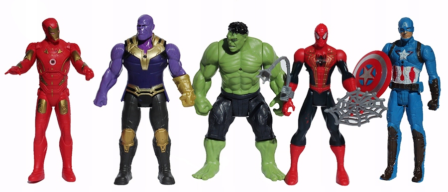 5 FIGUREK AVENGERS THANOS SPIDERMAN IRON MAN HULK EAN (GTIN) 5901801668312