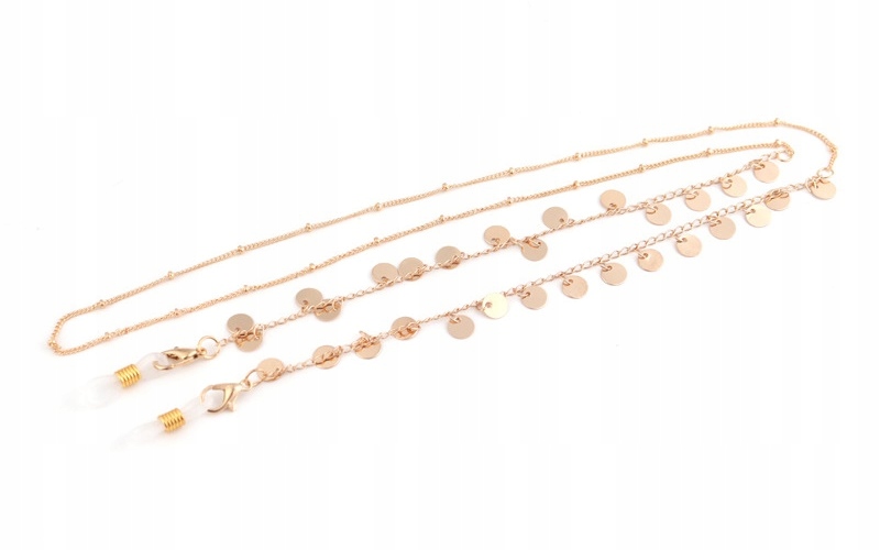 

Elegancki Złoty Cienki Łańcuszek Do Okularów Chain